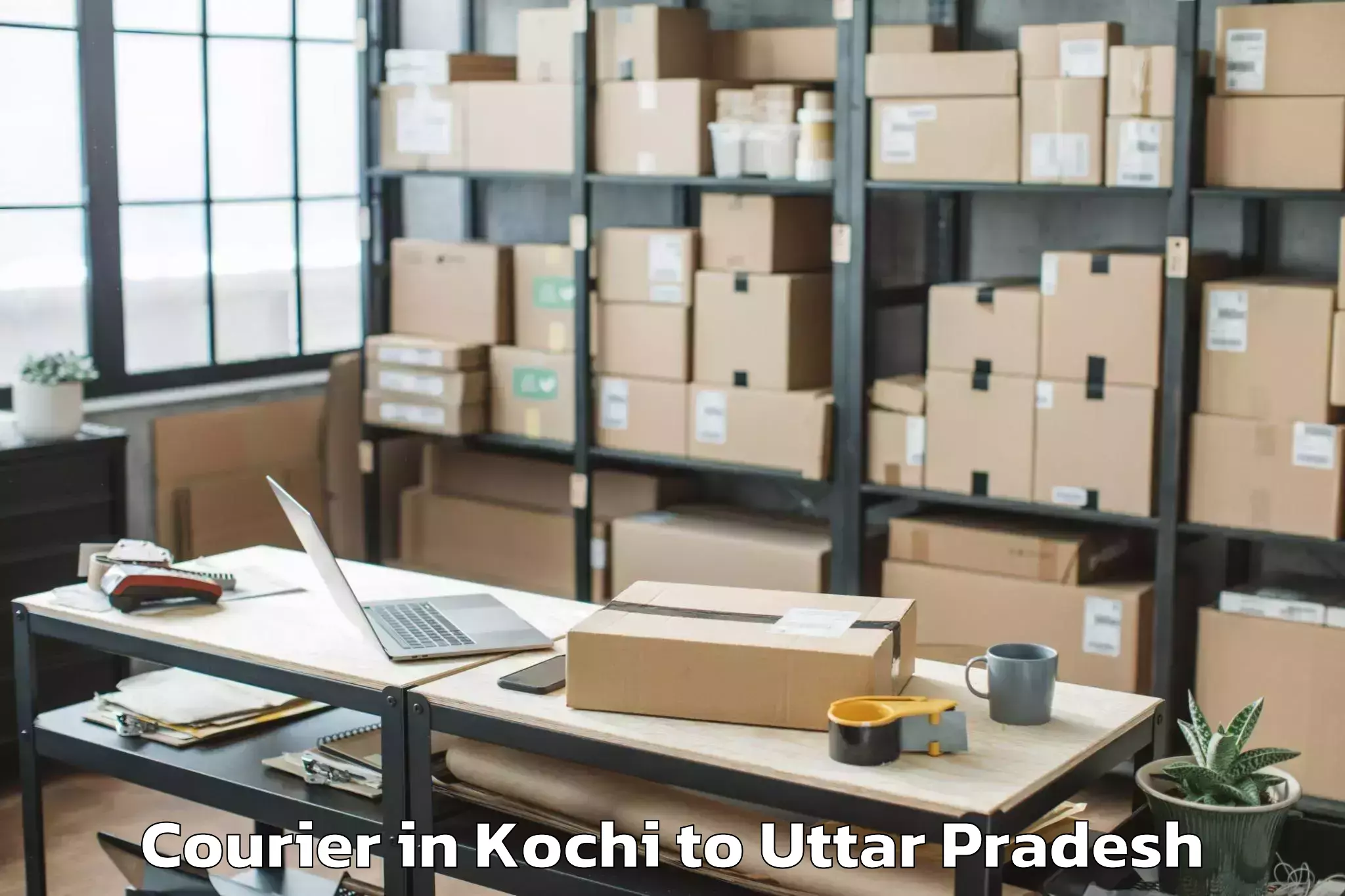 Book Kochi to Etmadpur Courier